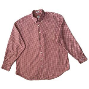 Peter Millar Men's Size XL Button Down Red Plaid Cotton Shirt Long Cove Club